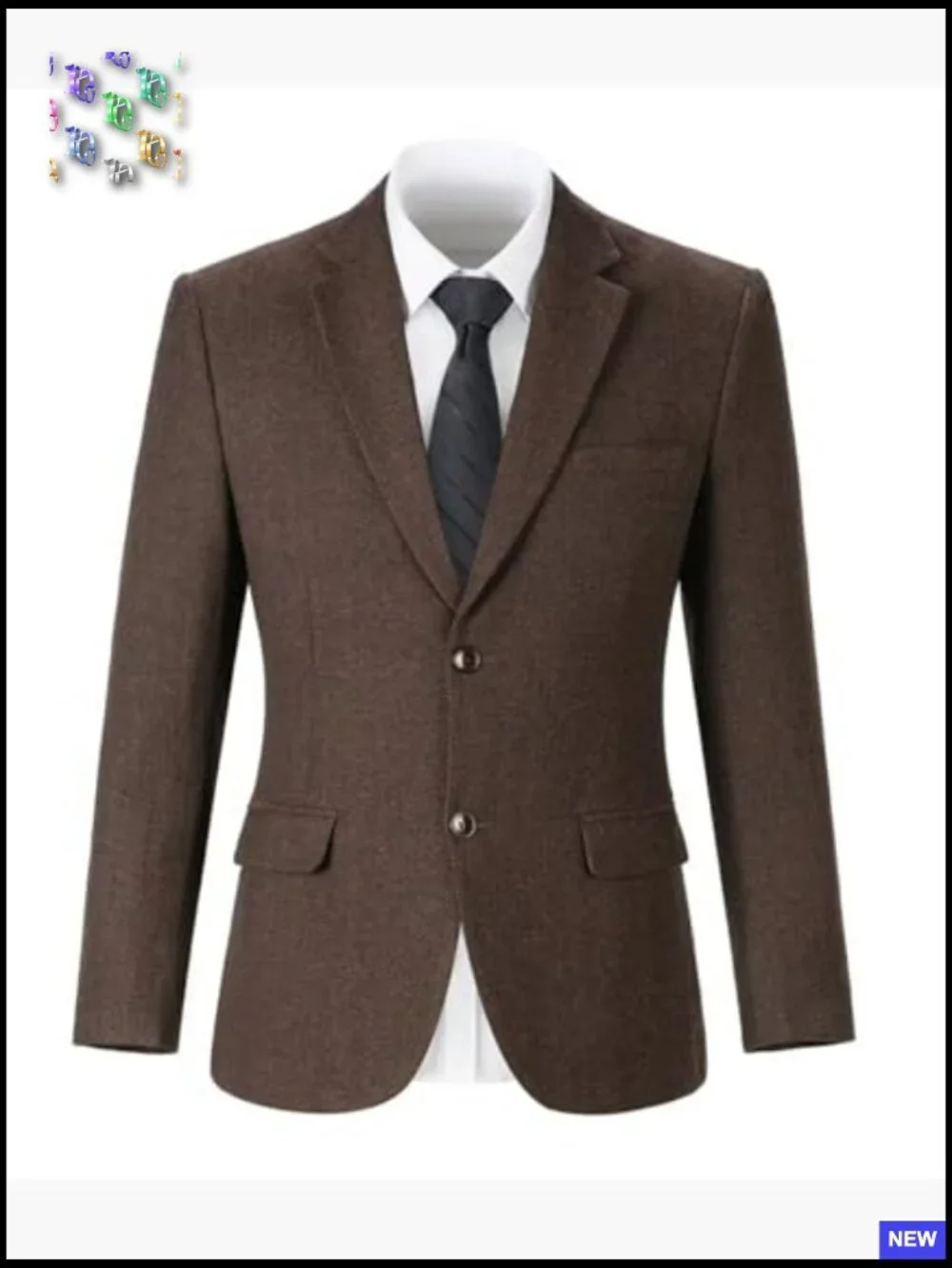 Tweed Herringbone Slim Fit Sport Coat Retro Classic Business Casual Blazer